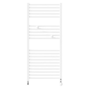 Sèche-serviettes eau chaude raccordement central 924W RIVA 4 blanc brillant - THERMOR 471609