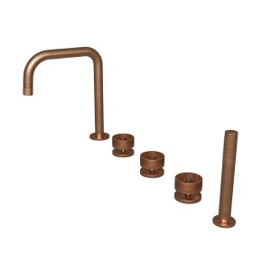 Bain Douche Melangeur Sur Gorge Rota Or Rose Brosse - CRISTINA ONDYNA RT12134P 