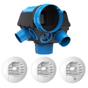 Kit VMC simple flux Hygrocosy BC 2 hygroréglable avec 3 bouches - Atlantic 412320