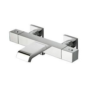 BAIN DOUCHE QUADRI THERMOSTATIQUE + COLONNETTES CARREES 9 CM - CRISTINA ONDYNA QD18551