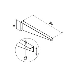 Support réglable pour étagère COMPAKT (2ud)  340 x 80 mm - SALGAR 26197 