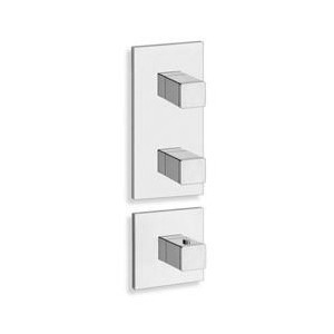 FACADE EXTERNE QUADRI 2 SORTIES POUR MECANISME PD70200 CHROME - CRISTINA ONDYNA XQ88251