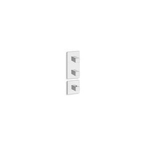 FACADE EXTERNE QUADRI 2 SORTIES POUR MECANISME PD70200 CHROME - CRISTINA ONDYNA XQ88251