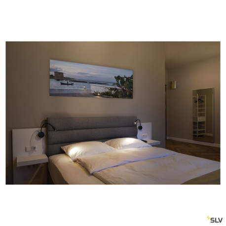 Liseuses DIO FLEX PLATE LED applique noir 19W 2700K - SLV 1002430 