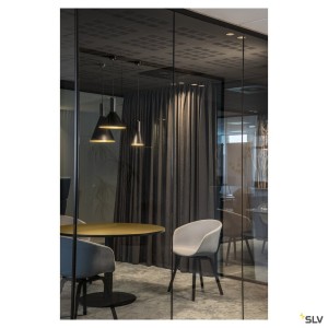 Suspensions PHELIA 30 suspension intérieure Ø 28 cm noir/doré E27 23W max - SLV 1002950 