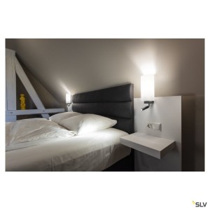 Liseuses QUADRASS SPOT applique intérieure liseuse noir E27 max 40W LED 2W 3000K - SLV 1003428 