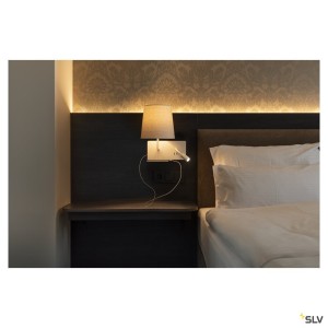 Liseuses SOMNILA FLEX applique int. liseuse gauche blanc LED 3W 3000K avec port USB - SLV 1003459 