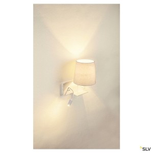 Liseuses SOMNILA FLEX applique int. liseuse droite blanc LED 3W 3000K avec port USB - SLV 1003460 