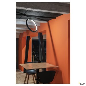 Systèmes rail 3 allumages 230V LED ONE 40 TRACK spot pour rail 3 allumages intérieur noir LED 152 W - SLV 1004771 