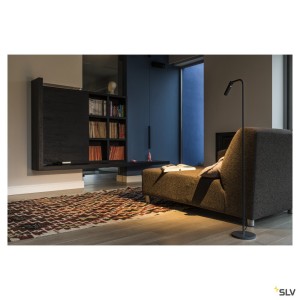 Lampadaires KARPO lampadaire intérieur noir LED 65W 3000K - SLV 1001463 