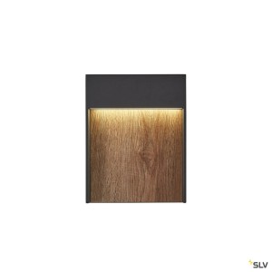 Appliques extérieures LED FLATT applique extérieure anthracite/imitation bois LED 14W 3000/4000K IP6 - SLV 1002953 