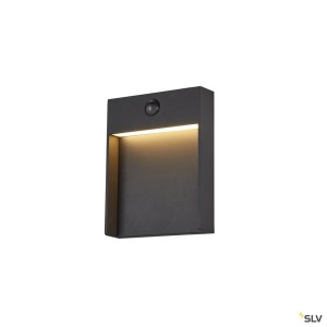 Appliques extérieures LED avec détecteur FLATT SENSOR applique extérieure anthracite LED 16W 3000/4000K IP54 avec  - SLV 1002954