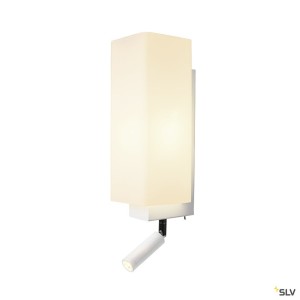 Liseuses QUADRASS SPOT applique intérieure liseuse blanc E27 max 40W LED 2W 3000K - SLV 1003429 