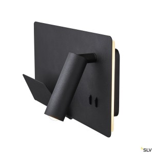 Liseuses SOMNILA SPOT applique int. liseuse gauche noir LED 13W 3000K avec port USB - SLV 1003455 