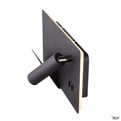 Liseuses SOMNILA SPOT applique int. liseuse gauche noir LED 13W 3000K avec port USB - SLV 1003455 