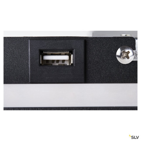 Liseuses SOMNILA SPOT applique int. liseuse gauche noir LED 13W 3000K avec port USB - SLV 1003455 