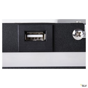Liseuses SOMNILA SPOT applique int. liseuse gauche noir LED 13W 3000K avec port USB - SLV 1003455 