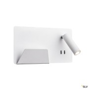 Liseuses SOMNILA SPOT applique int. liseuse gauche blanc LED 13W 3000K avec port USB - SLV 1003457 