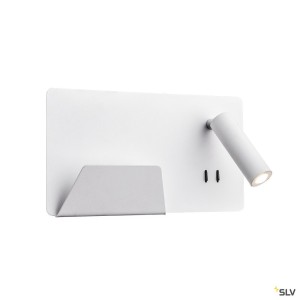 Liseuses SOMNILA SPOT applique int. liseuse gauche blanc LED 13W 3000K avec port USB - SLV 1003457 