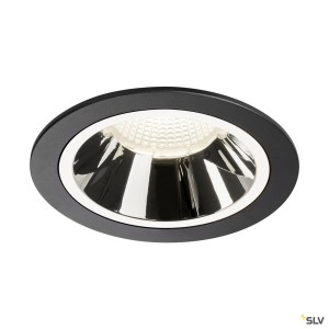 Encastrés plafond intérieurs LED NUMINOS® L encastré plafond intérieur noir/chrome LED 2541 W IP44 40° - SLV 1003966 