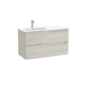 Aleyda Unik 2 Tiroirs Lavabo À Gauche 1000 Mm Bois Blanchi - ROCA A851820525 