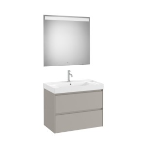 Ona Pack 2 Tiroirs 800Mm Lavabo Centré Gris Mat-Roca A851707510 