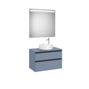 The Gap Pack Pour Vasque À Poser 800Mm Bleu Mat/ Poignées Noires - ROCA A851532548 