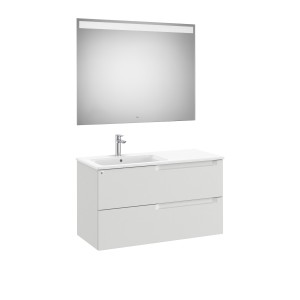 Aleyda Pack 2 Tiroirs Lavabo À Gauche 1000 Mm Gris Pierre Mat - ROCA A851840514 