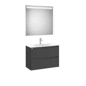 Aleyda Pack Compact 2 Tiroirs 800 Mm Noir Mat - ROCA A851832523 