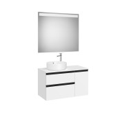 The Gap Pack Pour Vasque À Poser À Gauche 900Mm Blanc Mat/Poignées Noires - ROCA A851534509 