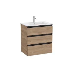 The Gap Unik 3 Tiroirs 700 Mm Noyer/Poignées Noires - ROCA A851485517 