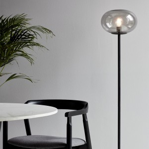 ALTON lampadaire Verre et metal Fumé noir E27  - Nordlux 2010514047 