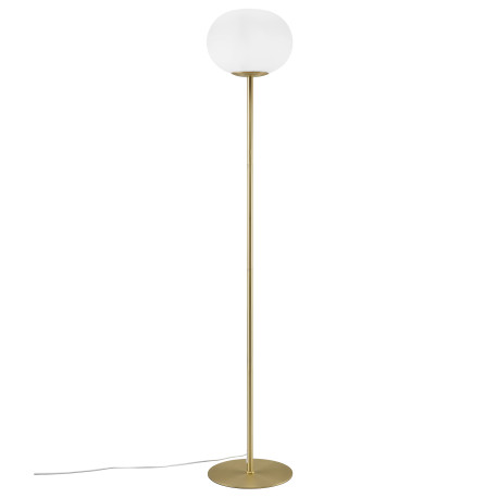 Lampadaire ALTON Métal-Verre Blanc et laiton E27 - Nordlux 2010514001