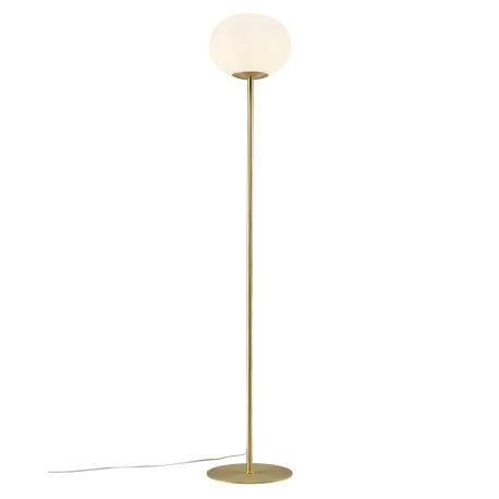 Lampadaire ALTON Métal-Verre Blanc et laiton E27 - Nordlux 2010514001