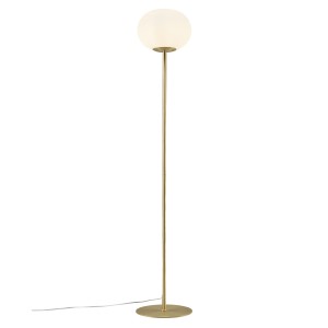 Lampadaire ALTON Métal-Verre Blanc et laiton E27 - Nordlux 2010514001