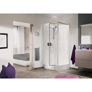 Cabine Kineprime 3 80 2P Haut Transparent Meca - KINEDO CA652MTN 