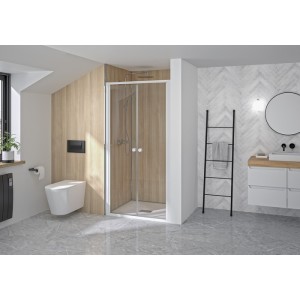 Supra 2 Portes Pivotantes 90 Blanc Transparent - KINEDO PA1531BTN 