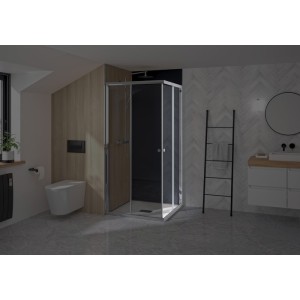 Supra Angle Droite 70 Chromé Transparent - KINEDO PA1580CTND 