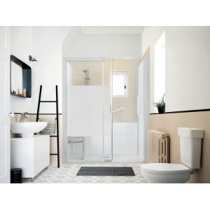 Kinemagic7 Sérénité 140x90 Niche Coulissant Mixte Dépoli 1 bande Thermostatique - KINEDO KT-1409-NMC-DB3-GSM 