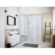 Kinemagic7 Sérénité 140x90 Angle Coulissant Haute Transparent Mécanique - KINEDO KT-1409-AHC-TN2-GS3 