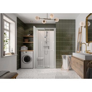 Kinemagic7 Sérénité+ 120x80 Niche Coulissant Haute Transparent Thermostatique - KINEDO KT-1208-NHC-TN3-GSP0 