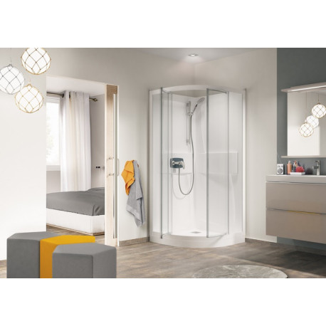 Cabine Kineprime 80 1/4 De Rond Pivotant Bas Transparent Meca - KINEDO CA5409MTN 