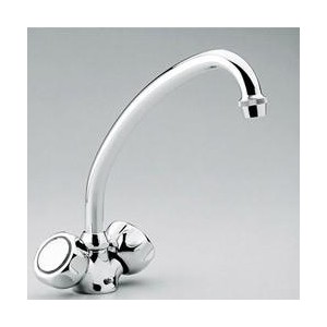 EVIER ORDO COL DE CYGNE ORIENTABLE TETES CERAMIQUE CHROME - CRISTINA ONDYNA OR13251