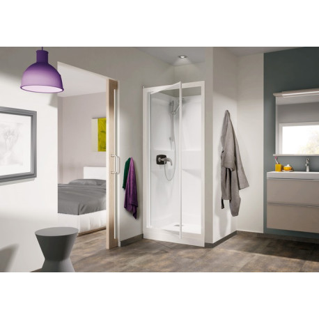Cabine Kineprime 80 Niche Pivotant Haut Transparent Meca - KINEDO CA5410MTN 