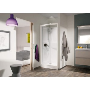 Cabine Kineprime 80 Niche Pivotant Haut Transparent Meca - KINEDO CA5410MTN 