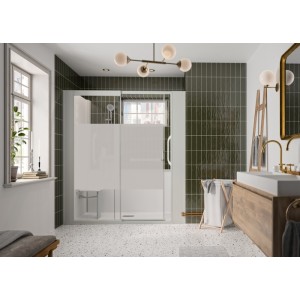 Kinemagic7 Sérénité+ 140x80 Niche Coulissant Mixte Dépoli 1 bande Thermostatique - KINEDO KT-1408-NMC-DB3-GSPY 