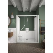 Kinemagic7 Sérénité 140x90 Niche Coulissant Mixte Transparent Thermostatique - KINEDO KT-1409-NMC-TN3-GSD 