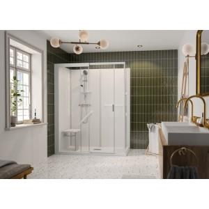 Kinemagic7 Sérénité+ 160x90 Angle Coulissant Haute Transparent Thermostatique - KINEDO KT-1609-AHC-TN3-GSPM 