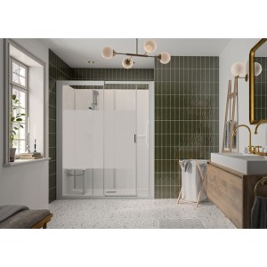 Kinemagic7 Sérénité+ 170x80 Niche Coulissant Haute Dépoli 1 bande Thermostatique - KINEDO KT-1708-NHC-DB3-GSP0 