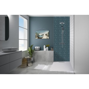 Panneau Mural Kinewal Design 3mm 1500X2020 Lambris horizontal blanc - KINEDO PM948 